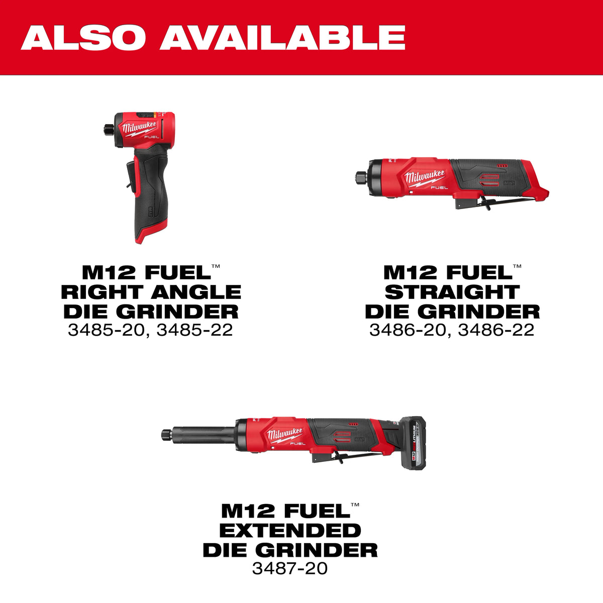 M12 FUEL™ 1/4" Extended Die Grinder