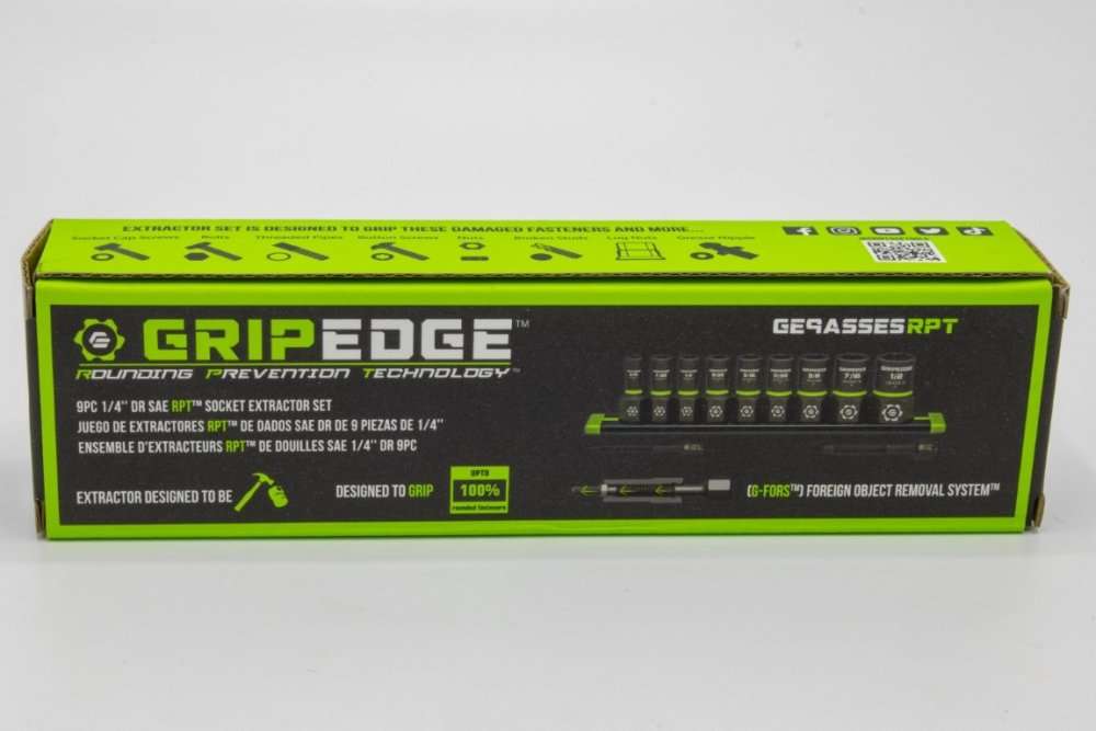 9-PC 1/4" Drive SAE RPT Socket Extractor Set (standard length