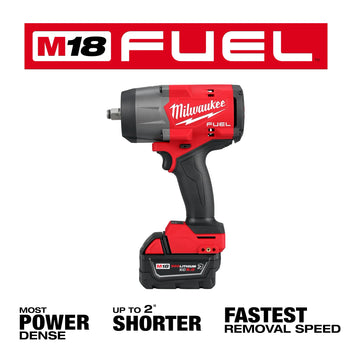 M18 FUEL™ 1/2" High Torque Impact Wrench w/ Friction Ring Kit w/ FREE Battery