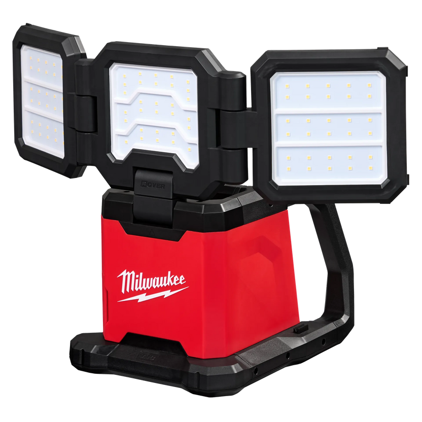 Milwaukee Tool M18 18-Volt Lithium-Ion Cordless 4500 Lumens ROVER Dual Power Triple-Panel Flood & Area Light Main image