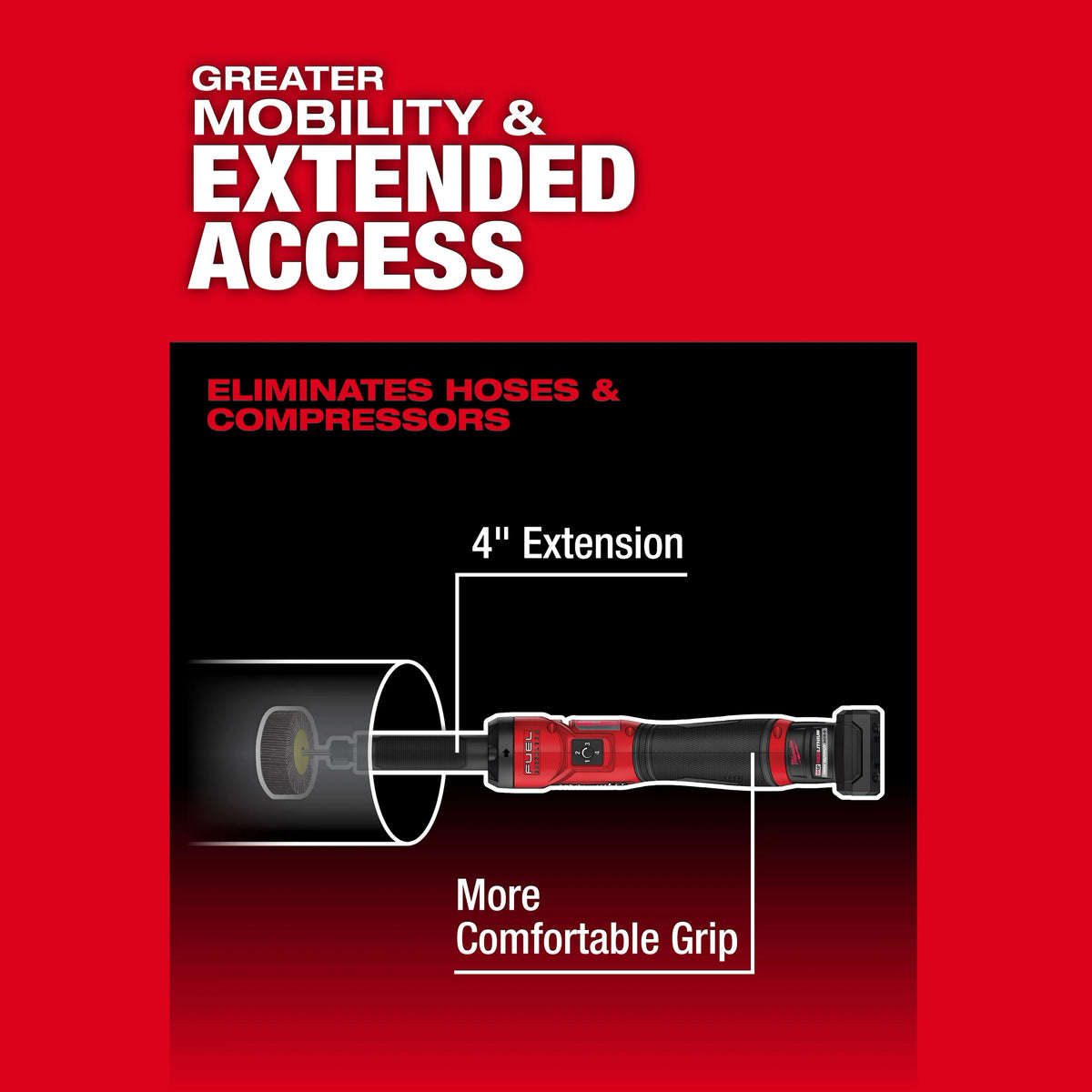 M12 FUEL™ 1/4" Extended Die Grinder