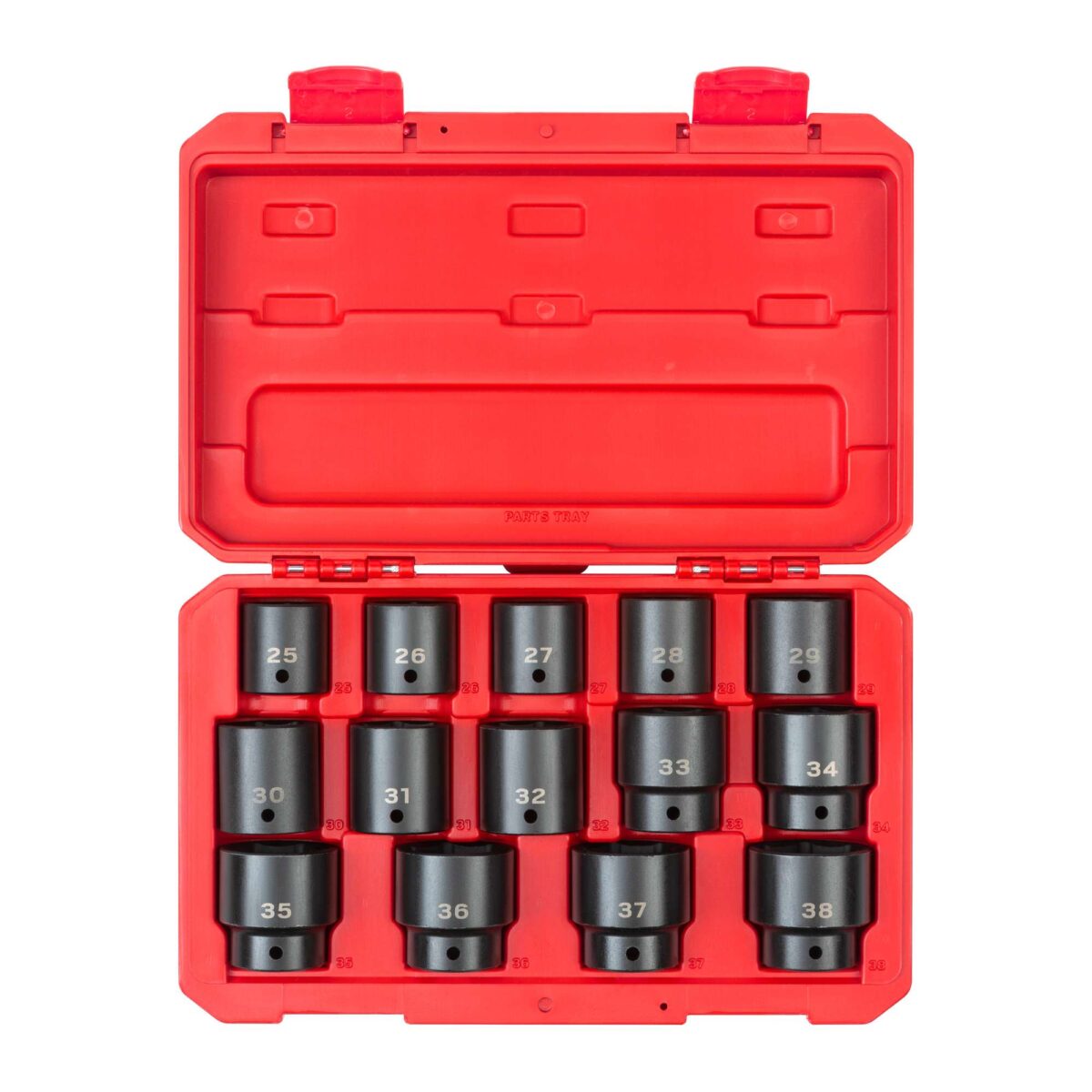 TEKTON 1/2 Inch Drive 6-Point Impact Socket Set with Case, 14-Piece (25-38 mm) | SID92325
