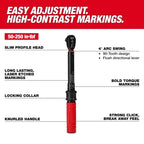 PREORDER: Milwaukee Tool 3/8 Inch Drive Click Torque Wrench 50-250 in-lbf