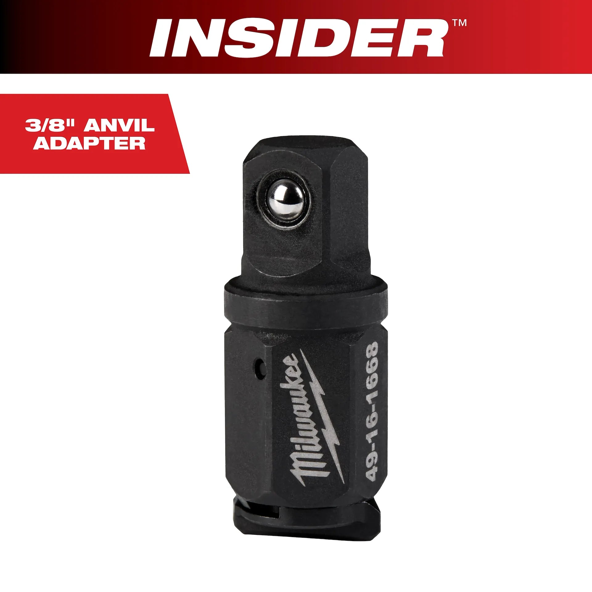 Milwaukee Tool INSIDER Box Ratchet 3/8" Anvil Adapter