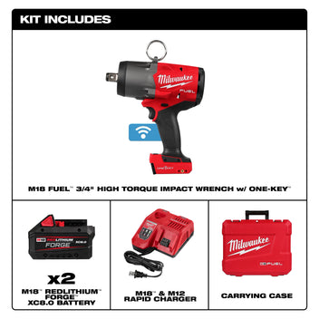 PREORDER: Milwaukee M18 FUEL™ 3/4" High Torque Impact Wrench w/ ONE-KEY™ Kit