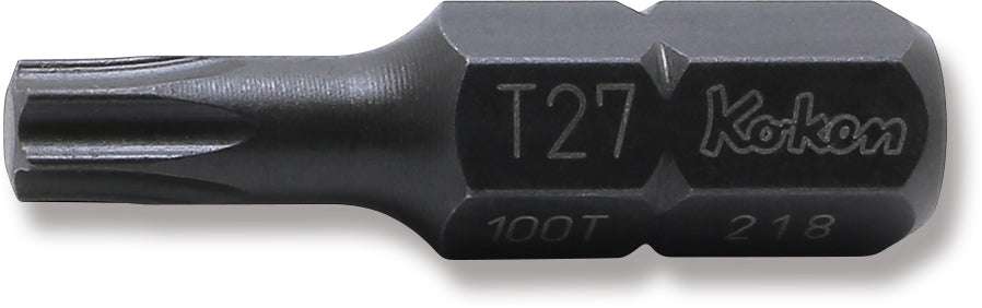 Ko-ken 100T.32-T27H 5/16 Hex Dr. Tamper-Resistant TORXÂ® T27H Bit - Length 32mm