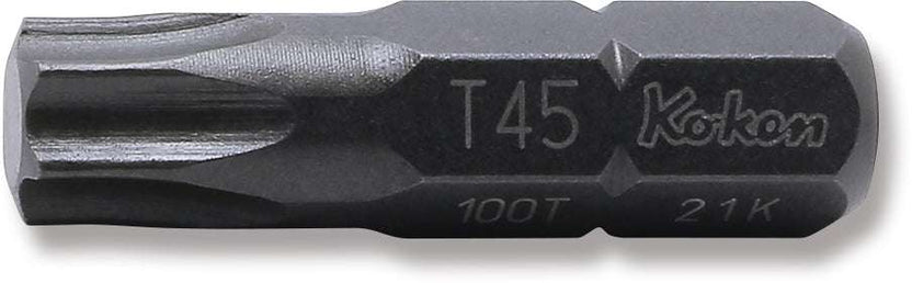 Ko-ken 100T.32-T45H 5/16 Hex Dr. Tamper-Resistant TORXÂ® T45H Bit - Length 32mm Main image