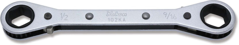 Ko-ken 102KA-1/4X5/16 Ratcheting Ring Wrench  1/4x9/32 6 point Length 108mm Reversible Main image