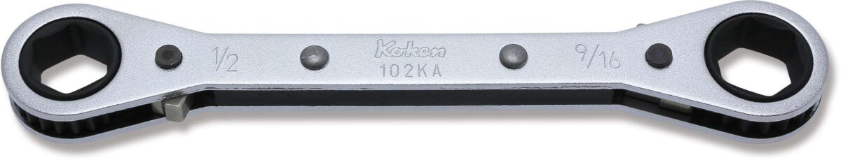 Ko-ken 102KA-1/4X5/16 Ratcheting Ring Wrench  1/4x9/32 6 point Length 108mm Reversible