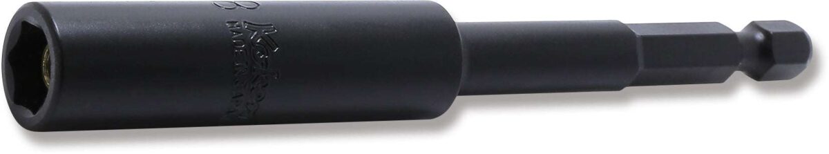 Ko-ken 115G.100-8FR 1/4 Hex Dr. Nut Setter with Plastic Protector  8mm 6 point Length 100mm Slide Magnet Turnable POM cover Main image
