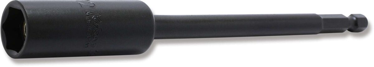 Ko-ken 115G.150-12FR 1/4 Hex Dr. Nut Setter with Plastic Protector  12mm 6 point Length 150mm Slide Magnet Turnable POM cover Main image