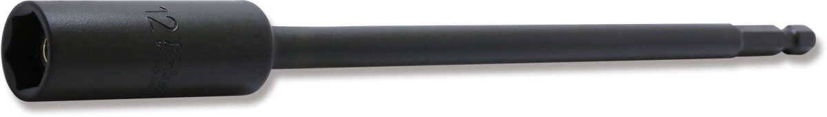 Ko-ken 115G.200-12FR 1/4 Hex Dr. Nut Setter with Plastic Protector  12mm 6 point Length 200mm Slide Magnet Turnable POM cover