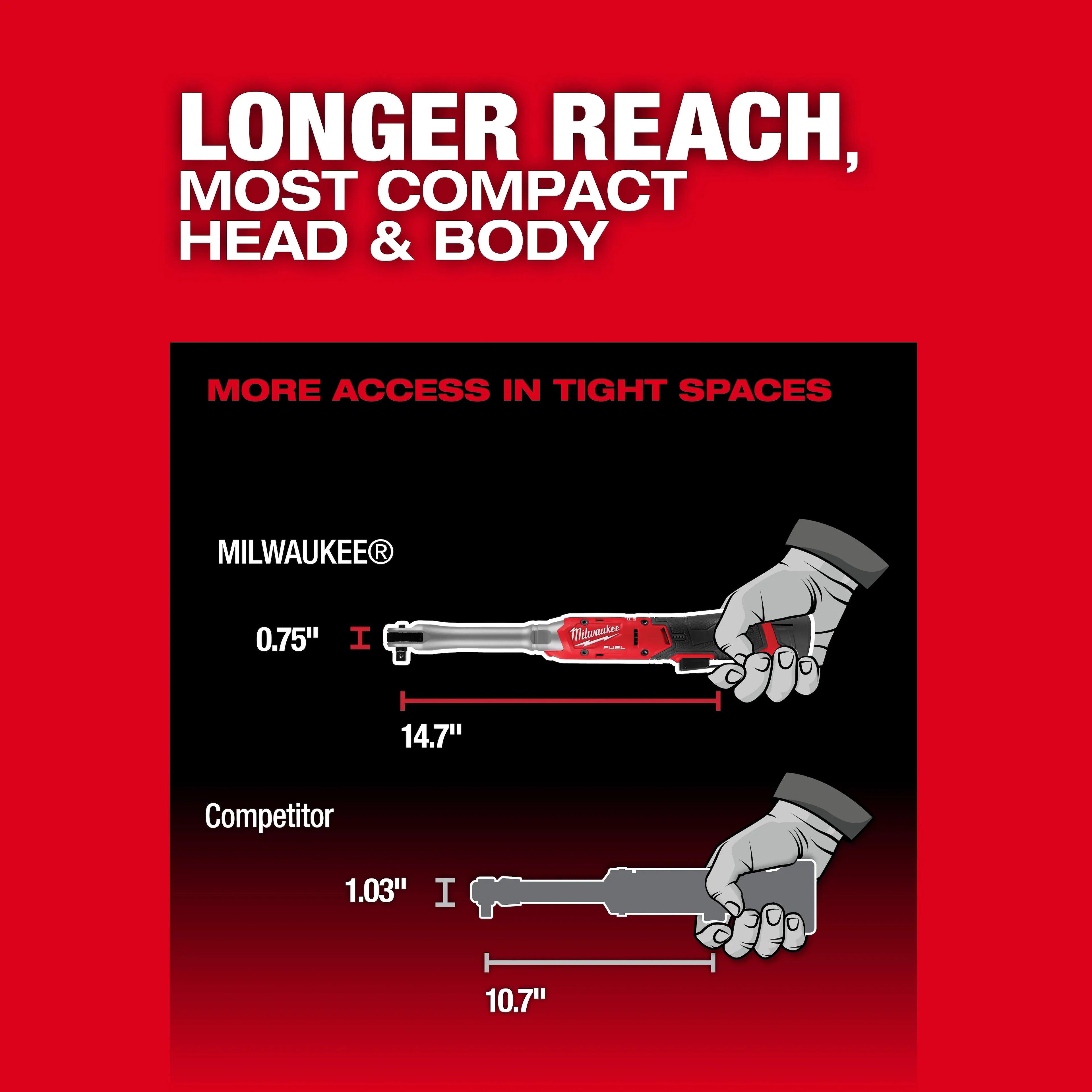 PREORDER: M12 FUEL™ 3/8" Extended Reach Ratchet