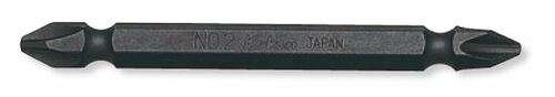 Ko-ken 123PG.75-3(9) 1/4 Hex Dr. Double Ended Bit  PH3  Length 75mm Magnetized