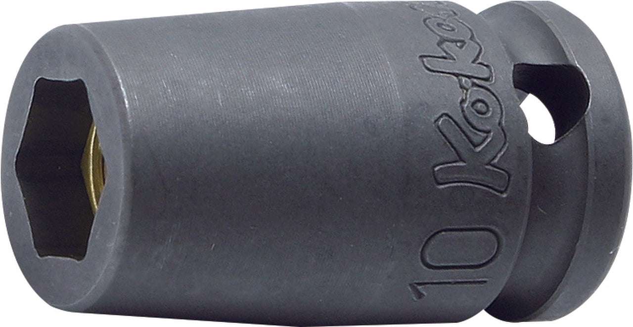 Ko-ken 13460M-10 3/8 Sq. Dr. Socket  10mm 6 point Length 32mm Self-Tapping screw