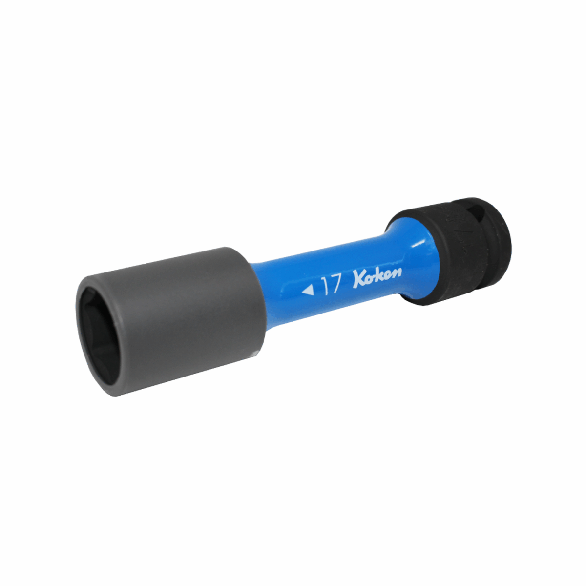 Ko-ken 14145PM.110-19 1/2 Sq. Dr. Wheel Nut Socket  19mm Extra Thin walled Length 110mm Color coded Protector Main image