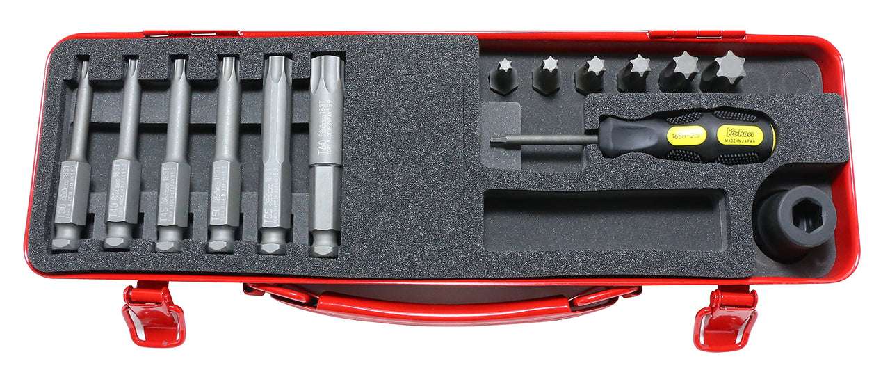Ko-ken 14210X 1/2 Sq. Dr. Bit + Bit Holder Set XZN M4-M12    14 pieces Main image