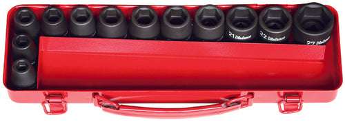 Ko-ken 14245M-12P 1/2 Sq. Dr. 18 Piece Impact 12-Point Socket Set  10-27mm Main image
