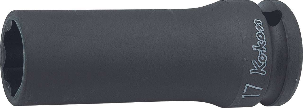 Ko-ken 14306M-21 1/2 Sq. Dr. Socket  21mm 12 point Length 80mm Thin walled