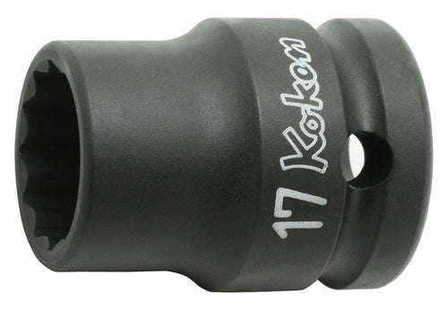 Ko-ken 14406M-15 1/2 Sq. Dr. Socket  15mm 12 point Length 38mm Thin walled