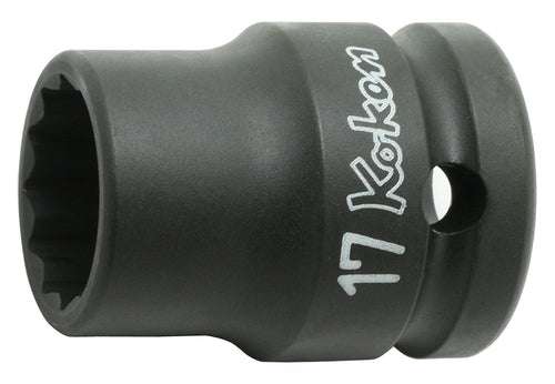 Ko-ken 14406M-28 1/2 Sq. Dr. Socket  28mm 12 point Length 40mm Thin walled
