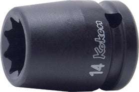 Ko-ken 14415M-15 1/2 Sq. Dr. Socket  15mm Double Square Length 38mm