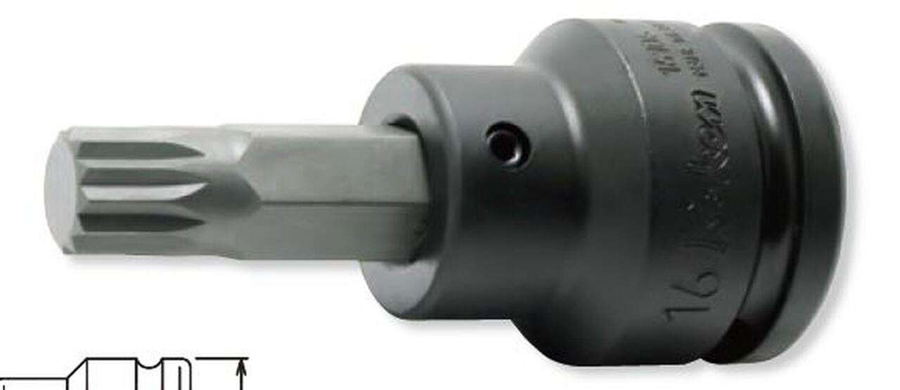 Ko-ken 16106.16-M18 3/4 Sq. Dr. Bit Socket XZN M18 Triple Square Length 76mm Main image