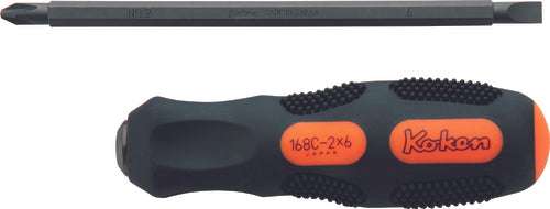 Ko-ken 168CS-2X6 Interchangeable Screwdriver  PH2 x 6mm Stubby Length 86mm Main image