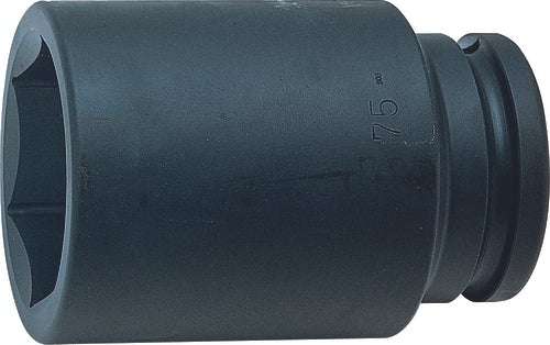 Ko-ken 17300M-75 1.1/2 Sq. Dr. Socket  75mm 6 point Length 155mm