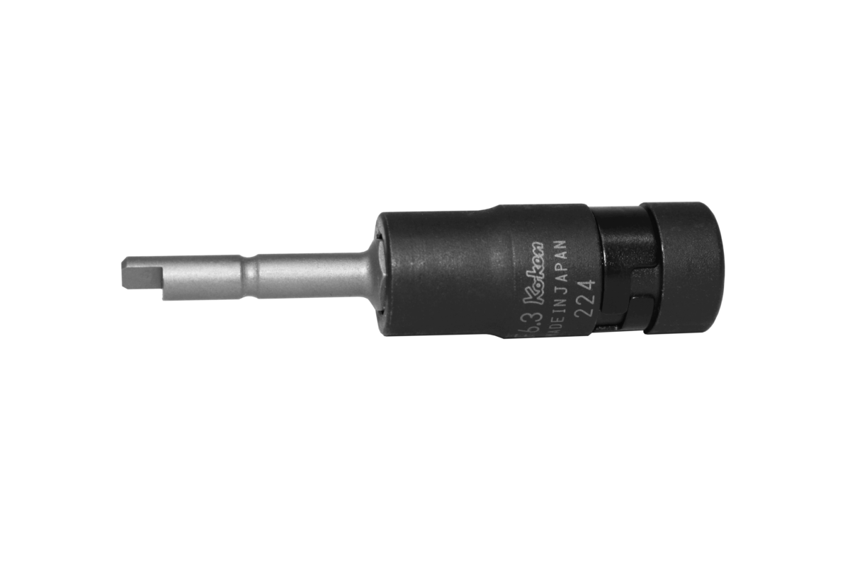 Ko-ken 196-F6.3QR Special 4mm Half Moon Adaptor, Size 1/4"Hex (Quick Release)