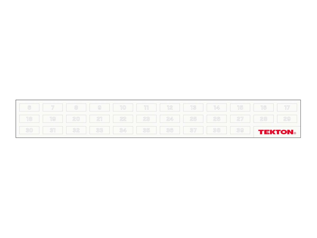TEKTON Modular Wrench Organizer Label Sheet (6-39 mm) | OTM27002 Main image