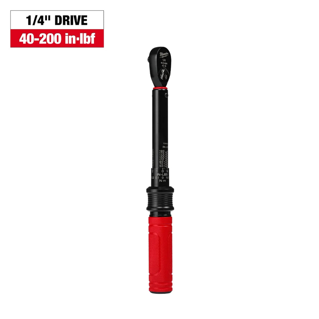 PREORDER: Milwaukee Tool 1/4 Inch Drive Click Torque Wrench 40-200 in-lbf