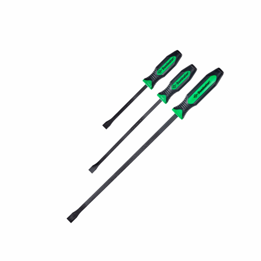 3PC Curved Pry Bar Set Green [12"/17"/25"] Main image