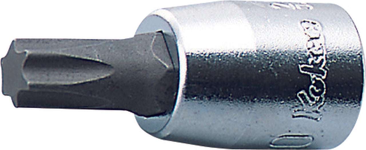 Ko-ken 2025.28-T20H 1/4 Sq. Dr. Tamper-Resistant TORXÂ® T20H Bit Socket - Length 28mm