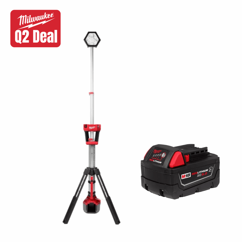 M18 ROCKET Dual Power Tower Light w/ FREE 5.0 Battery Main image