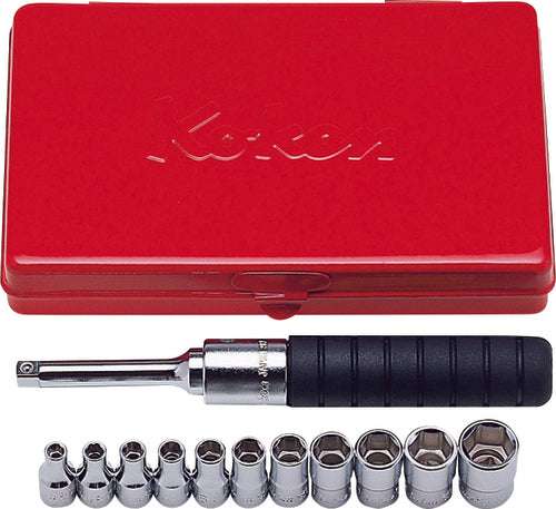 Ko-ken 2203M 1/4 Sq. Dr. 12 Piece 6-Point Metric Socket set  4-13mm
