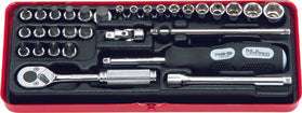 Ko-ken 2260M 1/4 Sq. Dr. 28 Piece Metric 6-Point Socket Set  4-21mm Main image