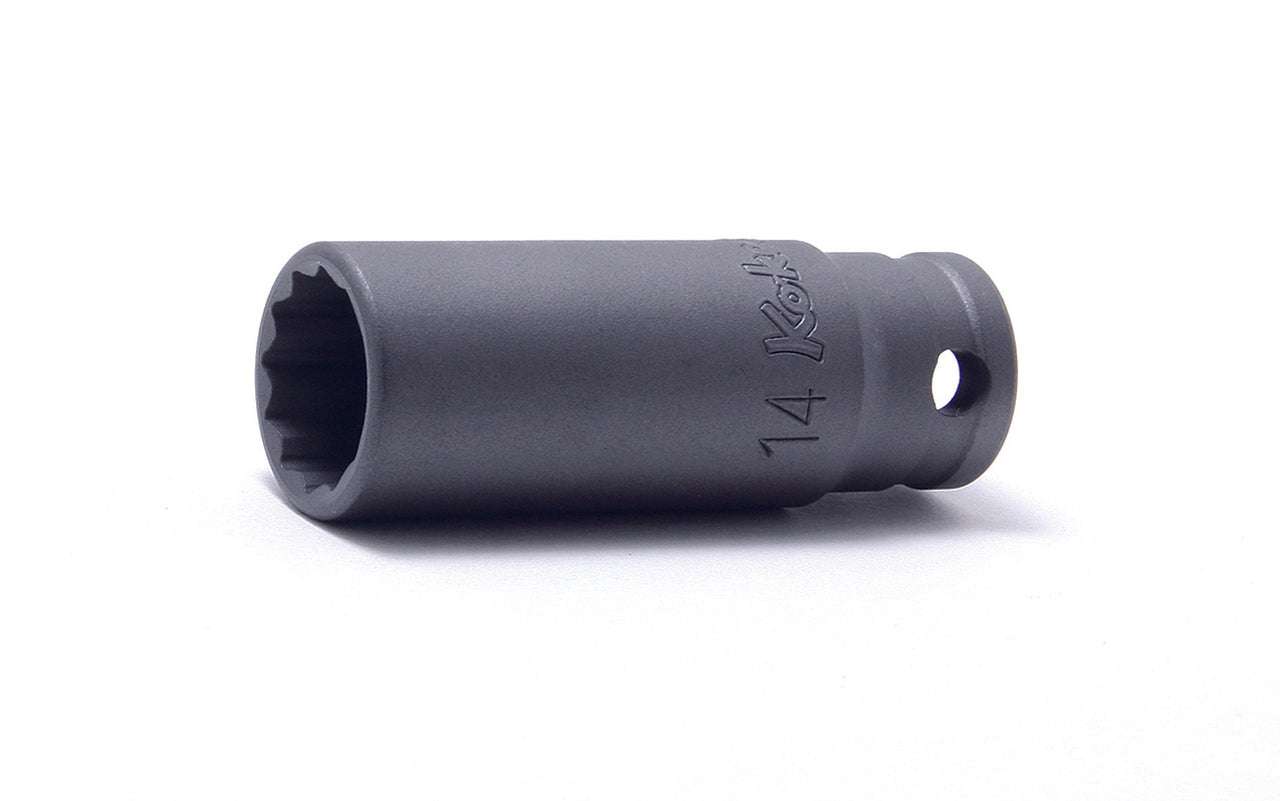 Ko-ken 23305M-12 3/8 Sq. Dr. Socket  12mm 12 point Length 55mm