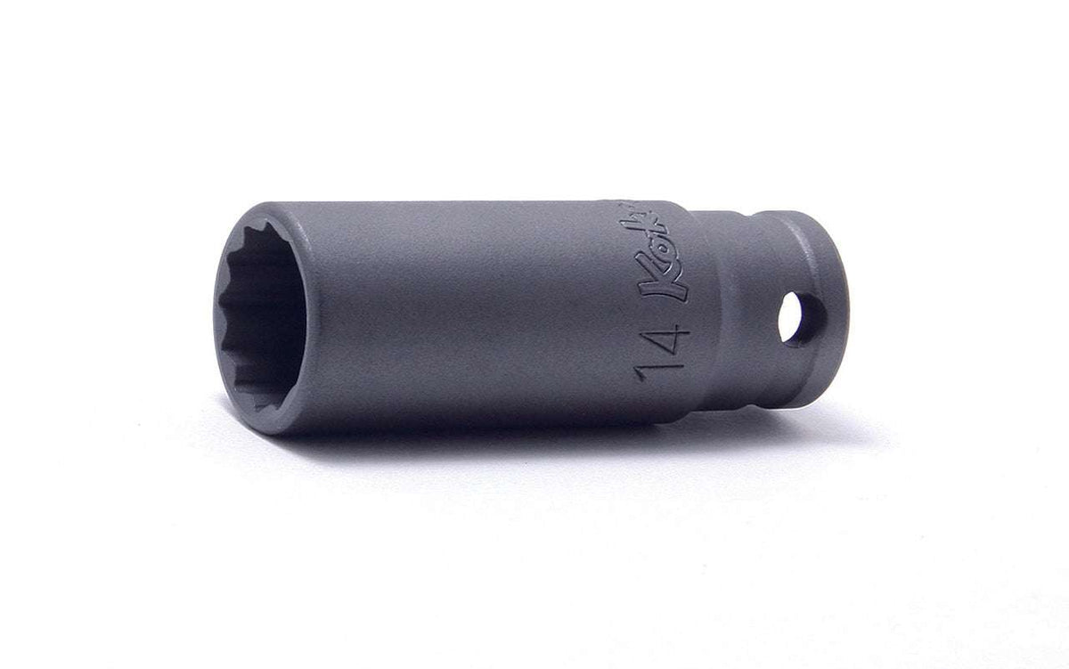 Ko-ken 23305M-14 3/8 Sq. Dr. Socket  14mm 12 point Length 55mm