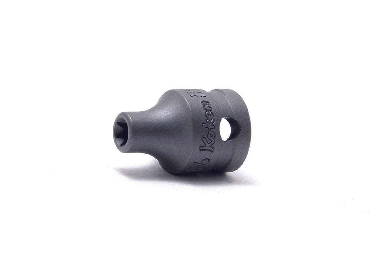 Ko-ken 23425-E6 3/8 Sq. Dr. Industrial TORXÂ® E6 Socket - Length 26mm