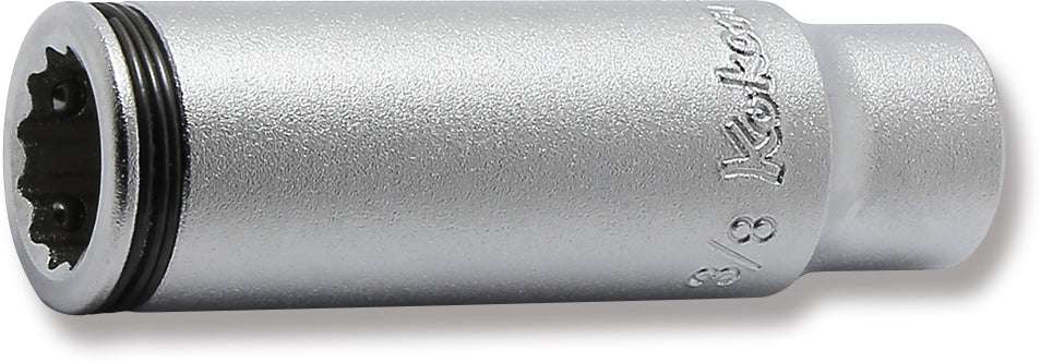 Ko-ken 2355A-3/8 1/4" Sq. Drive 12-Point SAE Deep Nut Grip Socket in 3/8
