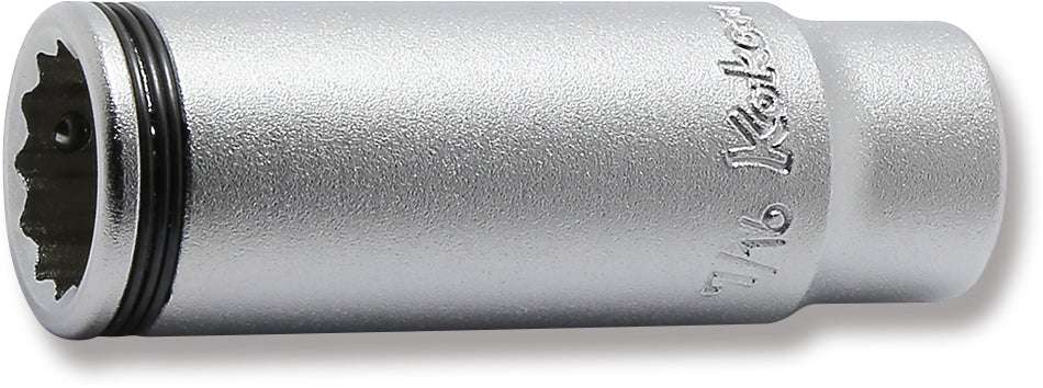 Ko-ken 2355A-7/16 1/4" Sq. Drive 12-Point SAE Deep Nut Grip Socket in 7/16