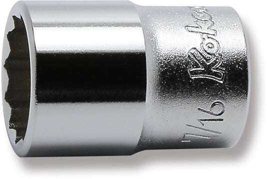 Ko-ken 2405A-7/32 1/4 Sq. Dr. Socket  7/32 12 point Length 22mm