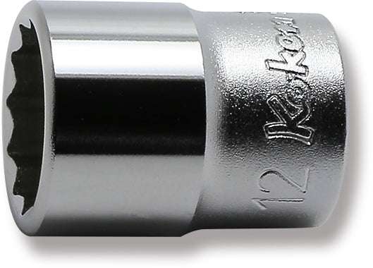 Ko-ken 2405M-13 1/4 Sq. Dr. Socket  13mm 12 point Length 22mm