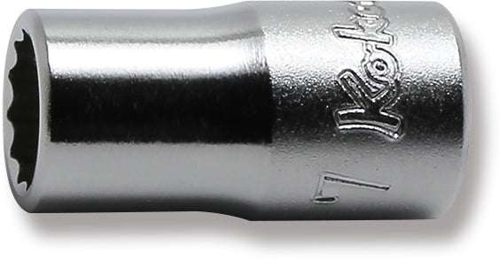 Ko-ken 2405M-8 1/4 Sq. Dr. Socket  8mm 12 point Length 22mm