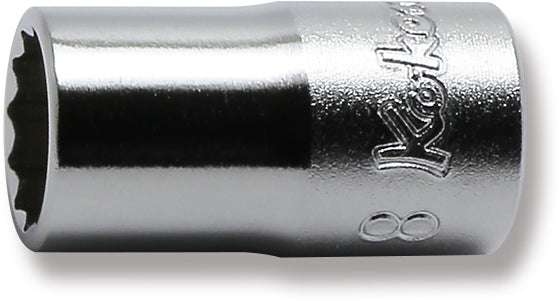 Ko-ken 2405M-9 1/4 Sq. Dr. Socket  9mm 12 point Length 22mm