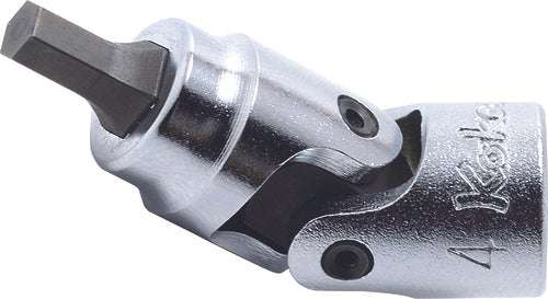 Ko-ken 2430M-6 1/4 Sq. Dr. Universal Bit Socket  6mm Hex Length 40mm