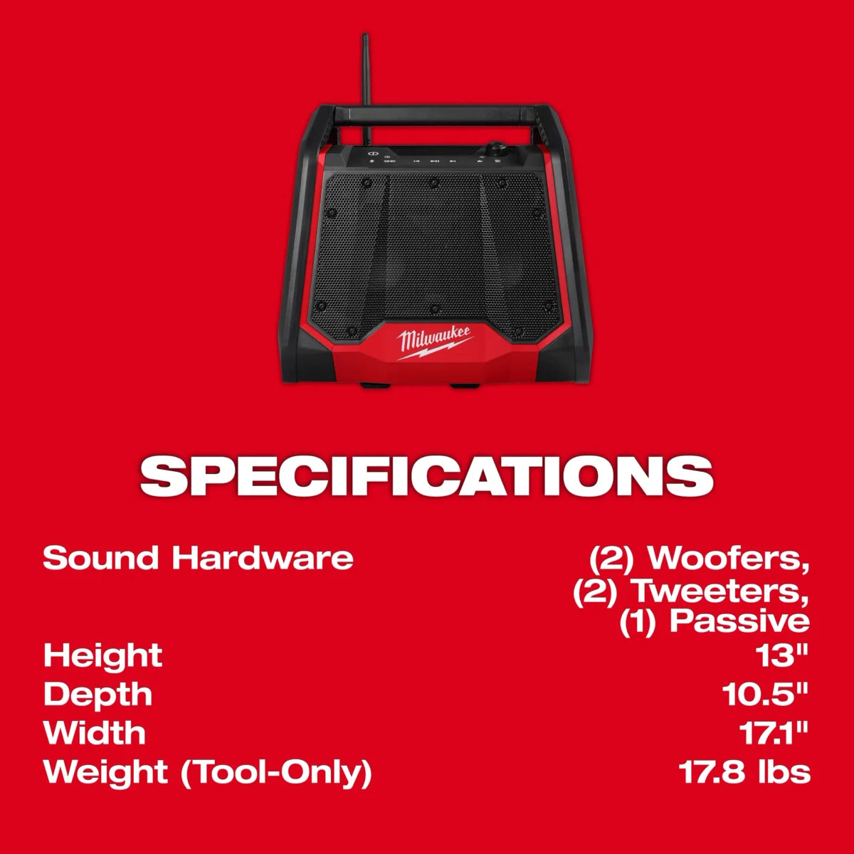 Milwaukee Tool M18 Bluetooth Jobsite Radio and Charger