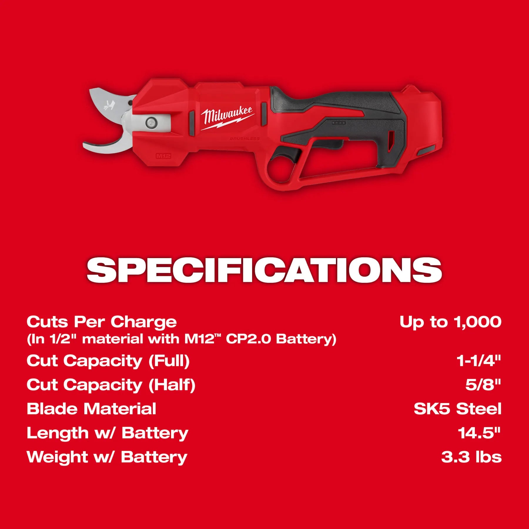 M12™ Brushless Pruning Shears