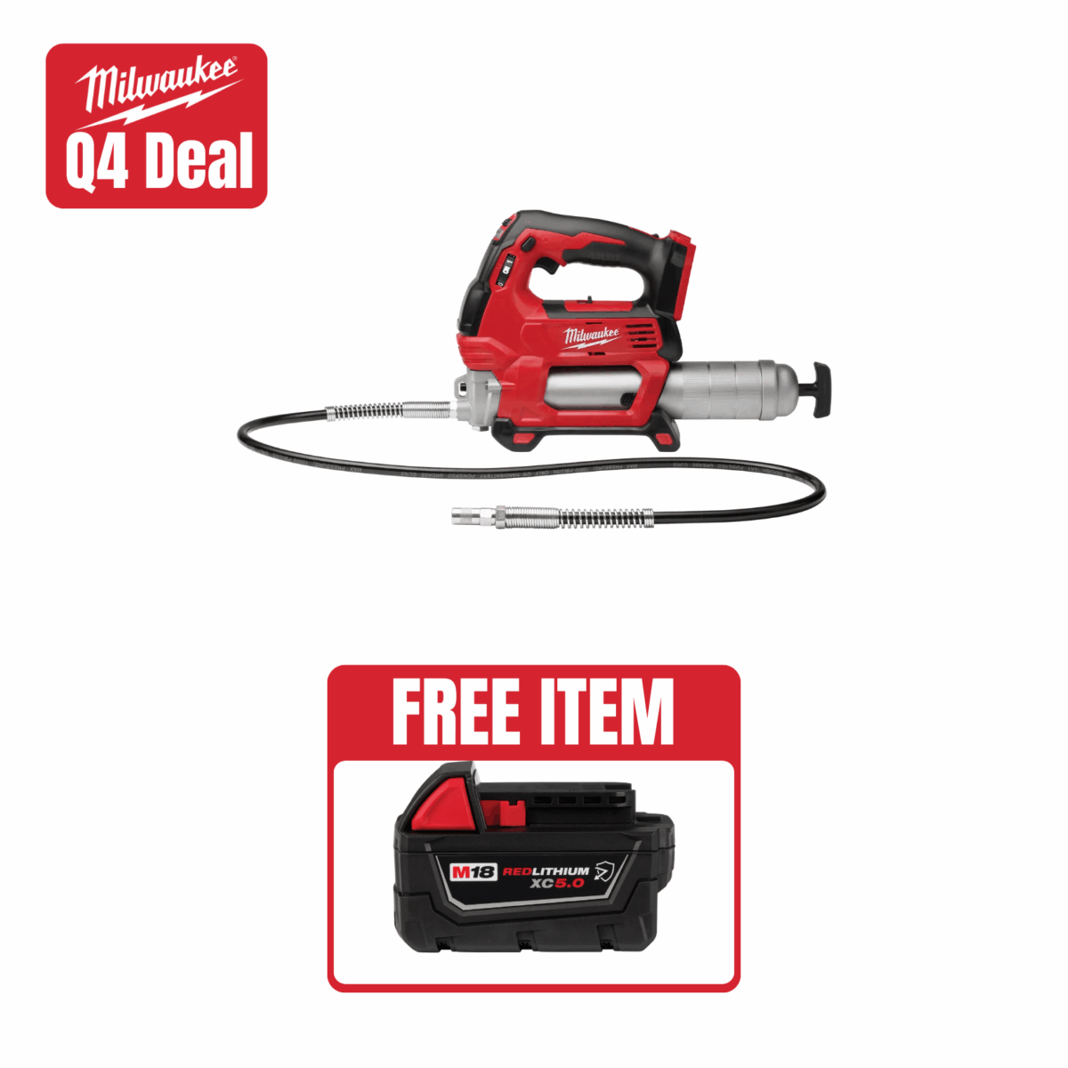 M18 CORDLESS 2-SPEED GREASE GUN w/ FREE ITEM Main image